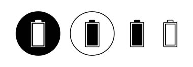 Battery icon vector for web and mobile app. battery charging sign and symbol. battery charge level