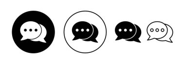 Chat icon vector for web and mobile app. speech bubble sign and symbol. comment icon. message