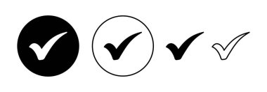 Check mark icon vector for web and mobile app. Tick mark sign and symbol