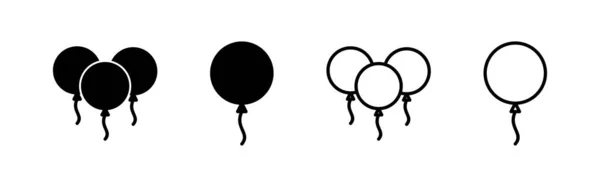 Balon Simgesi Vektörü Parti Balonu Işareti Sembolü — Stok Vektör