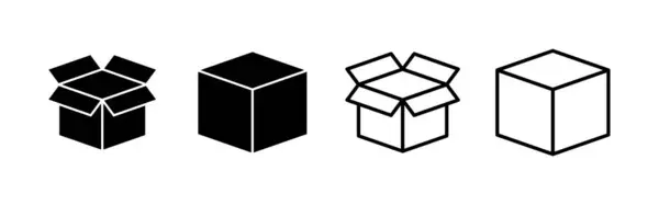 Box Symbol Vektor Kastenschild Und Symbol Paket Paket — Stockvektor