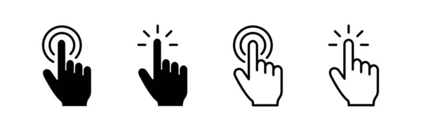 Вектор Значка Руки Знак Курсора Символ Клик Значка Ручного Курсора — стоковый вектор