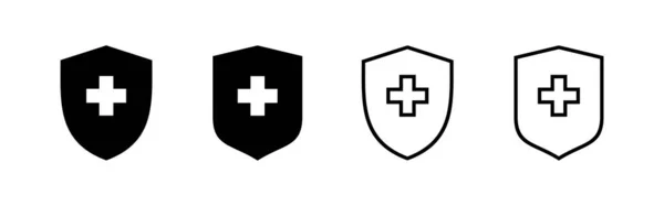 Sjukförsäkring Ikon Vektor Försäkring Hälsodokument Tecken Och Symbol — Stock vektor