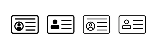 Icono Licencia Vector Icono Tarjeta Identificación Licencia Conducir Tarjeta Identificación — Archivo Imágenes Vectoriales