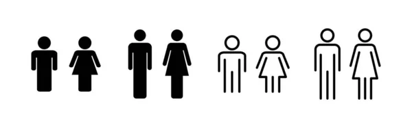 Man Woman Icon Vector Male Female Sign Symbol Girls Boys — Stock Vector