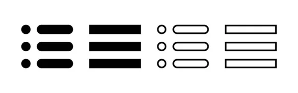Vektor Ikony Nabídky Značka Symbol Webového Menu Symbol Hamburgerové Nabídky — Stockový vektor