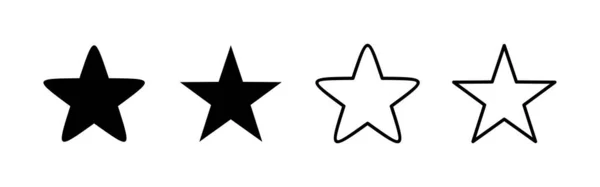 星星图标向量 评级标志和符号 最喜欢的明星图标 — 图库矢量图片