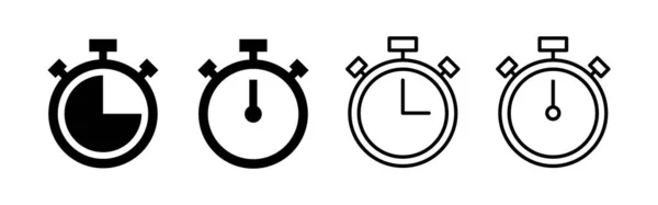 Stopwatch Icon Vector Timer Sign Symbol Countdown Icon Period Time — Stock Vector