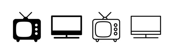 Vector Icono Signo Símbolo Televisión — Vector de stock