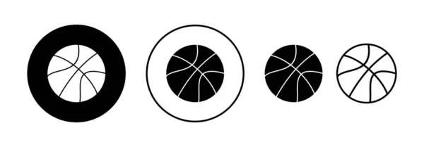 Вектор Піктограм Баскетболу Веб Мобільного Додатку Баскетбольний Знак Символ — стоковий вектор