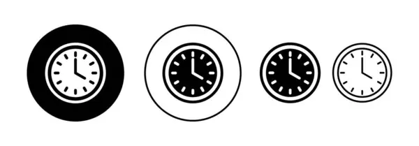 Clock Icon Vector Web Mobile App Time Sign Symbol Watch — Wektor stockowy