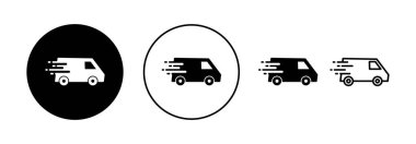 Delivery truck icon vector for web and mobile app. Delivery truck sign and symbol. Shipping fast delivery icon