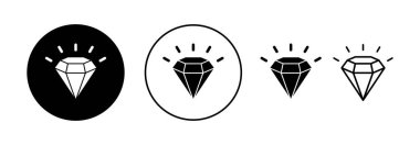 Diamond icon vector for web and mobile app. diamond gems sign and symbol