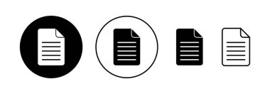 Document icon vector for web and mobile app. Paper sign and symbol. File Icon
