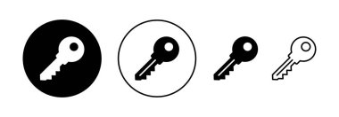 Web ve mobil uygulama için anahtar simge vektörü. Anahtar işareti ve sembol.