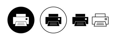 Web ve mobil uygulama için simge vektörünü yazdır. yazıcı işareti ve sembol