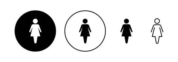 Female Icon Vector Web Mobile App Woman Sign Symbol — Stok Vektör
