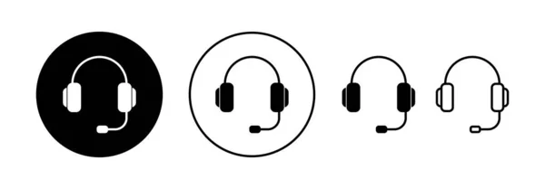 Вектор Піктограми Навушників Веб Мобільного Додатку Знак Навушника Символ — стоковий вектор
