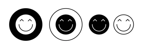 Wektor Ikony Uśmiechu Dla Aplikacji Internetowych Mobilnych Uśmiech Ikona Emotikony — Wektor stockowy