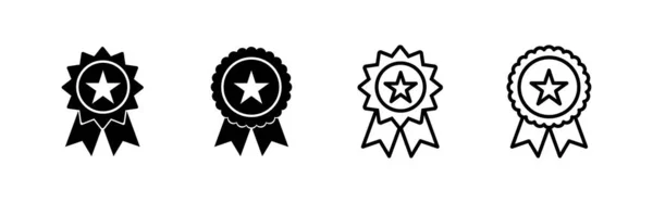 Wektor Ikony Odznaki Wektor Nagród Osiągnąć Znak Symbole — Wektor stockowy
