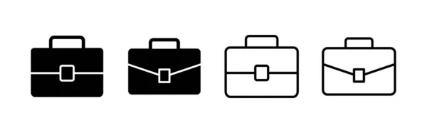 Aktatáska Ikon Vektor Bőrönd Jel Szimbólum Bőröndszimbólum — Stock Vector