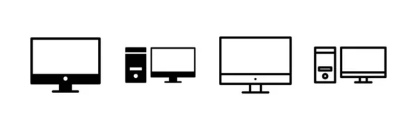 Vektor Ikon Počítače Značka Symbol Monitoru Počítače — Stockový vektor
