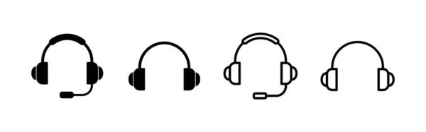 耳机图标向量 异端符号和符号 — 图库矢量图片