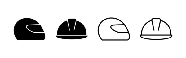 Вектор Значка Шолома Знак Символ Шолома Мотоцикла Піктограма Будівельного Шолома — стоковий вектор