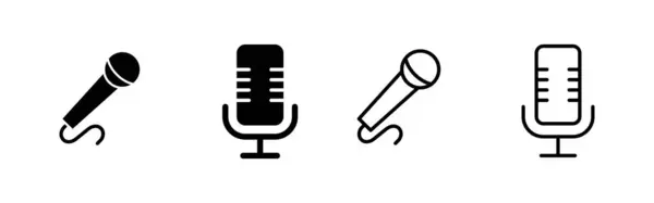 Mikrofonsymbolvektor Karaoke Zeichen Und Symbol — Stockvektor