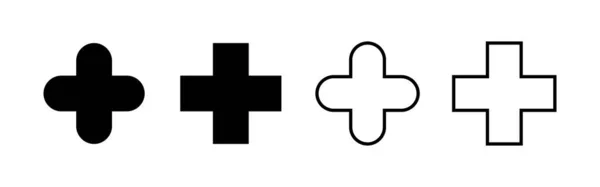 Vecteur Icônes Ajouter Signe Symbole — Image vectorielle