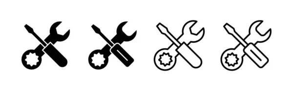 Repair Tools Icon Vector Tool Sign Symbol Vectorting Icon Wrench — Stock Vector
