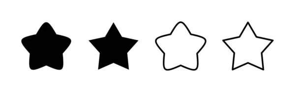 Vettore Icone Stellari Segno Simbolo Valutazione Icona Stella Preferita — Vettoriale Stock