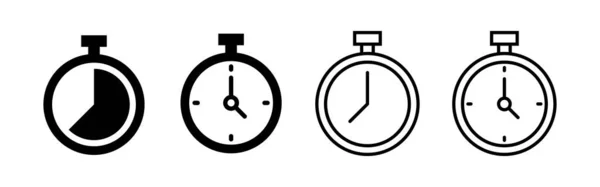 Vektor Ikony Stopwatch Značka Symbol Časovače Ikona Odpočítávání Období — Stockový vektor