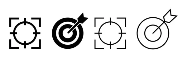 Целевой Вектор Значка Цель Вектор Значок Цель Маркетинговый Знак Символ — стоковый вектор
