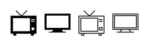 Vetor Ícone Sinal Televisão Símbolo — Vetor de Stock