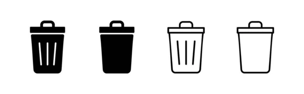 ゴミアイコンベクトル ゴミ箱のアイコンだ 記号と記号を削除する — ストックベクタ