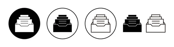 Ikona Folderów Archiwalnych Dla Aplikacji Webowych Mobilnych Ikona Wektora Dokumentu — Wektor stockowy