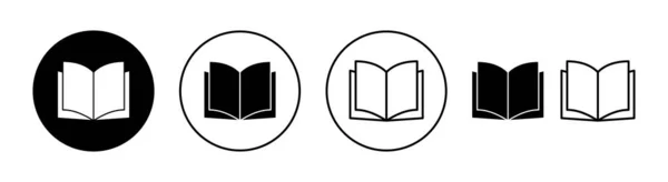 Conjunto Iconos Libro Para Web Aplicación Móvil Signo Libro Abierto — Archivo Imágenes Vectoriales