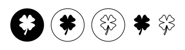Conjunto Iconos Trébol Para Web Aplicación Móvil Signo Trébol Símbolo — Archivo Imágenes Vectoriales