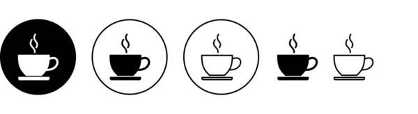 Set Iconos Taza Café Para Web Aplicación Móvil Taza Signo — Vector de stock