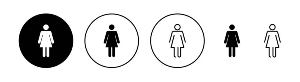 Набор Иконок Веб Мобильного Приложения Знак Женщины Символ — стоковый вектор