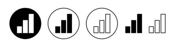 Набор Иконок Графов Веб Приложений Мобильных Приложений Знак Диаграммы Символ — стоковый вектор