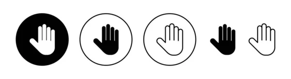 Ręczny Zestaw Ikon Dla Aplikacji Webowych Mobilnych Znak Symbol Ręczny — Wektor stockowy