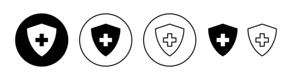 Krankenversicherungs Icon Für Web Und Mobile App Eingestellt Versicherungskennzeichen Und — Stockvektor
