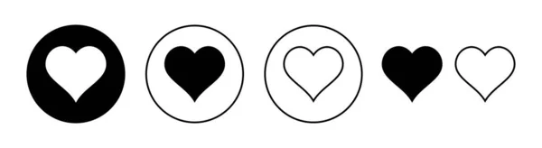 Ícone Amor Definido Para Web Aplicativo Móvel Sinal Coração Símbolo — Vetor de Stock