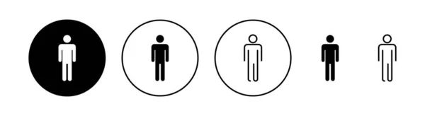 Man Icon Set Für Web Und Mobile App Männliches Zeichen — Stockvektor