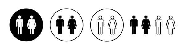 Ikona Mężczyzny Kobiety Dla Aplikacji Internetowej Mobilnej Męski Żeński Znak — Wektor stockowy