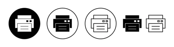 Друкувати Набір Піктограм Веб Мобільних Додатків Знак Принтера Символ — стоковий вектор