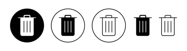 Ícone Lixo Definido Para Web Aplicativo Móvel Ícone Lata Lixo — Vetor de Stock