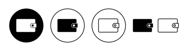 Ikona Portfela Dla Aplikacji Webowych Mobilnych Oznaczenie Portfela Symbol — Wektor stockowy